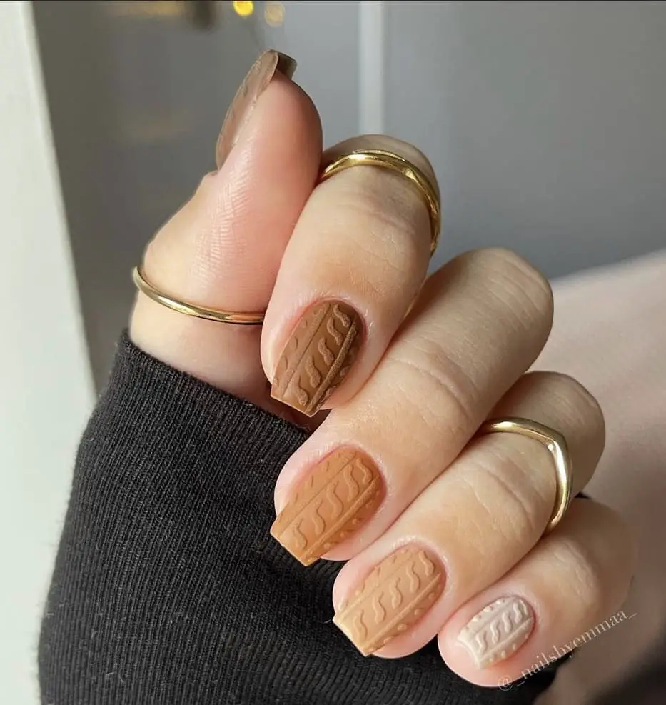 Sweater Nail Designs
