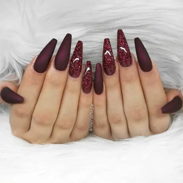 Burgundy Nails
