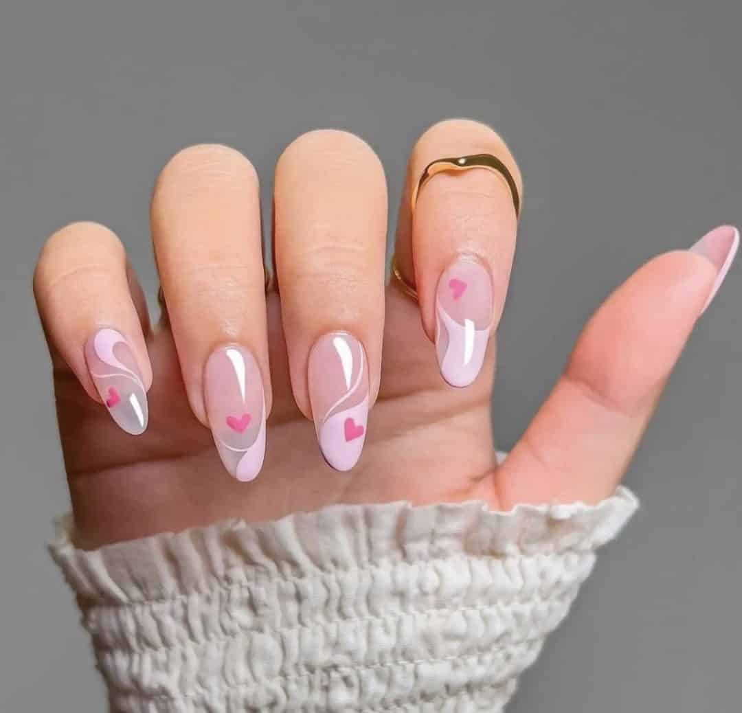 Pastel acrylic nails