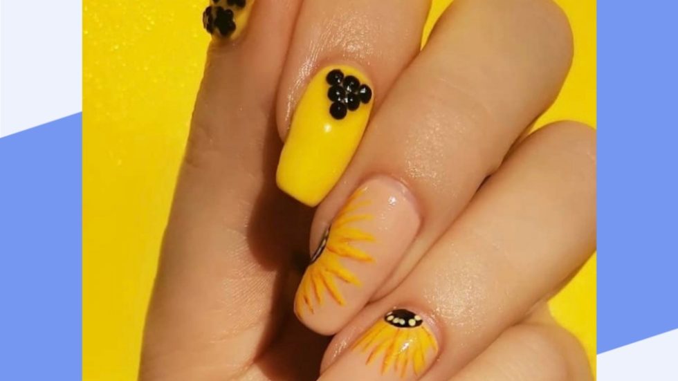 8. Sunflower Nail Art for a Bright Summer Look - wide 4