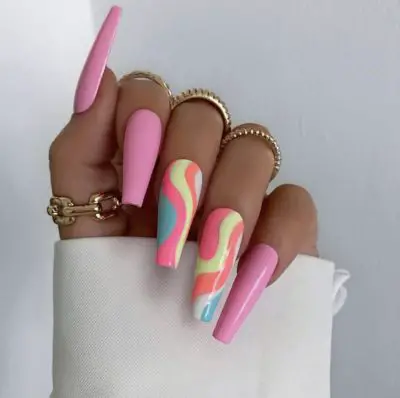 30 Gorgeous Swirl Nails You To See Now 2022. |Swirl Nail Designs|.