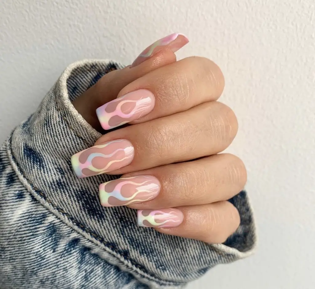 25 Trendy Flame Nails You Need To See Now 2022. - HONESTLYBECCA