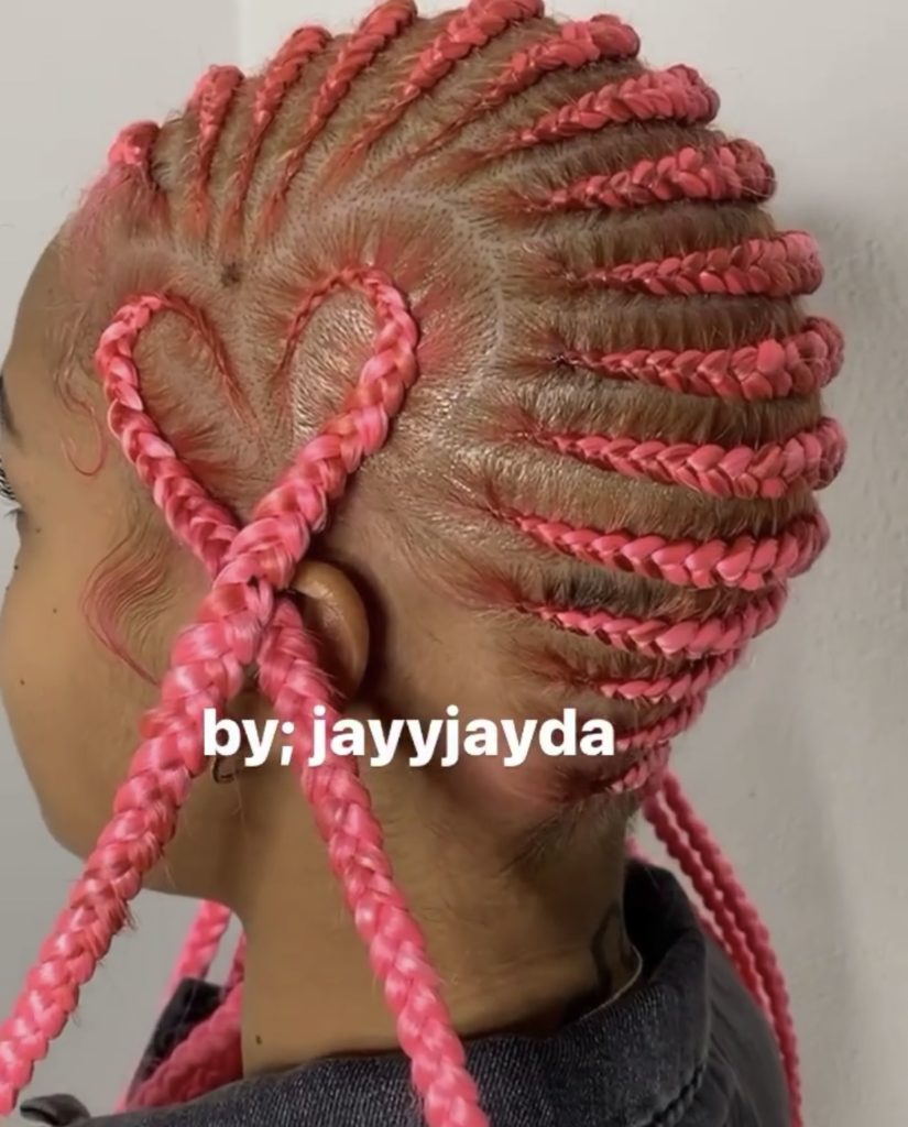 Lemonade braids with heart