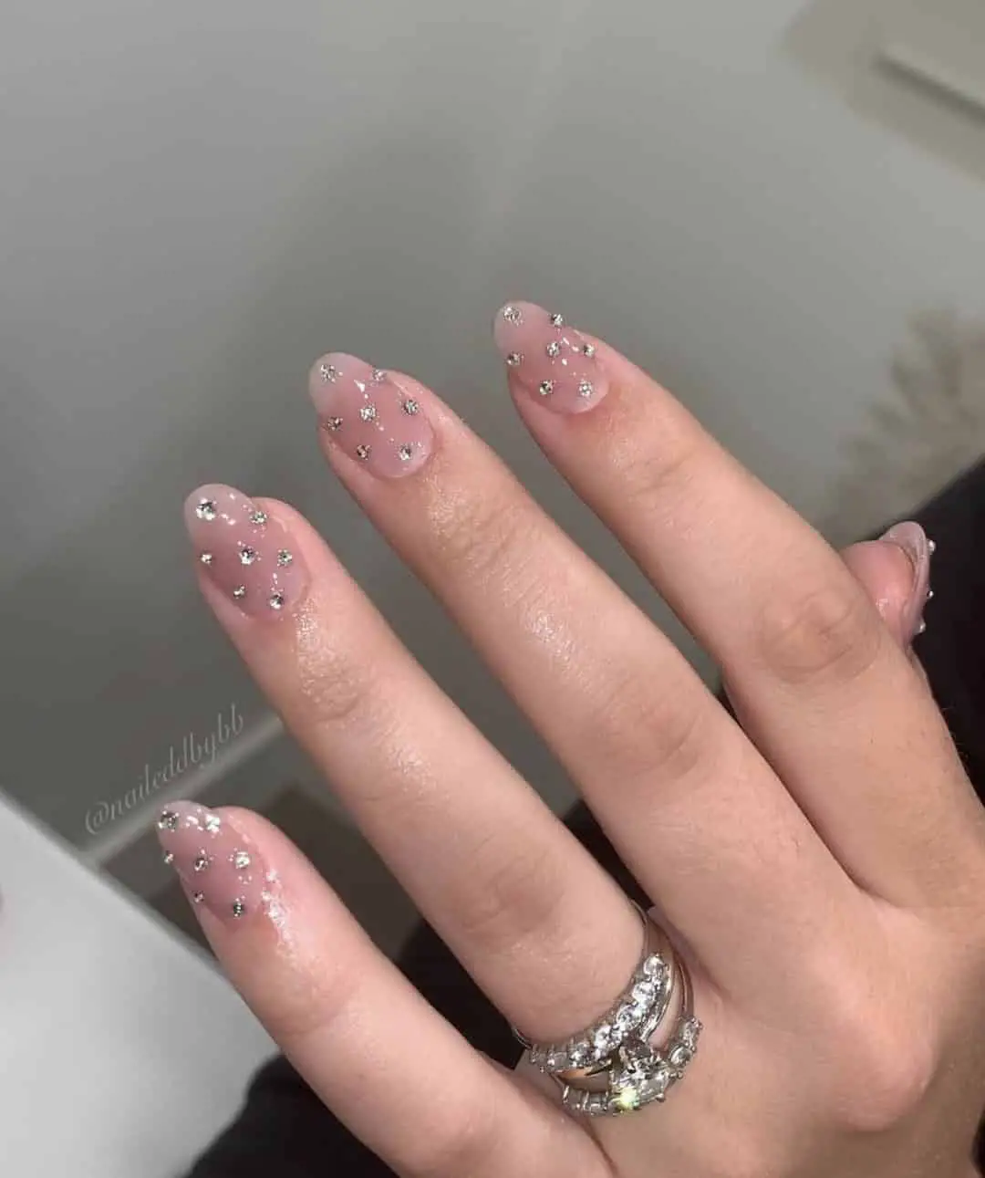 nails with diamonds