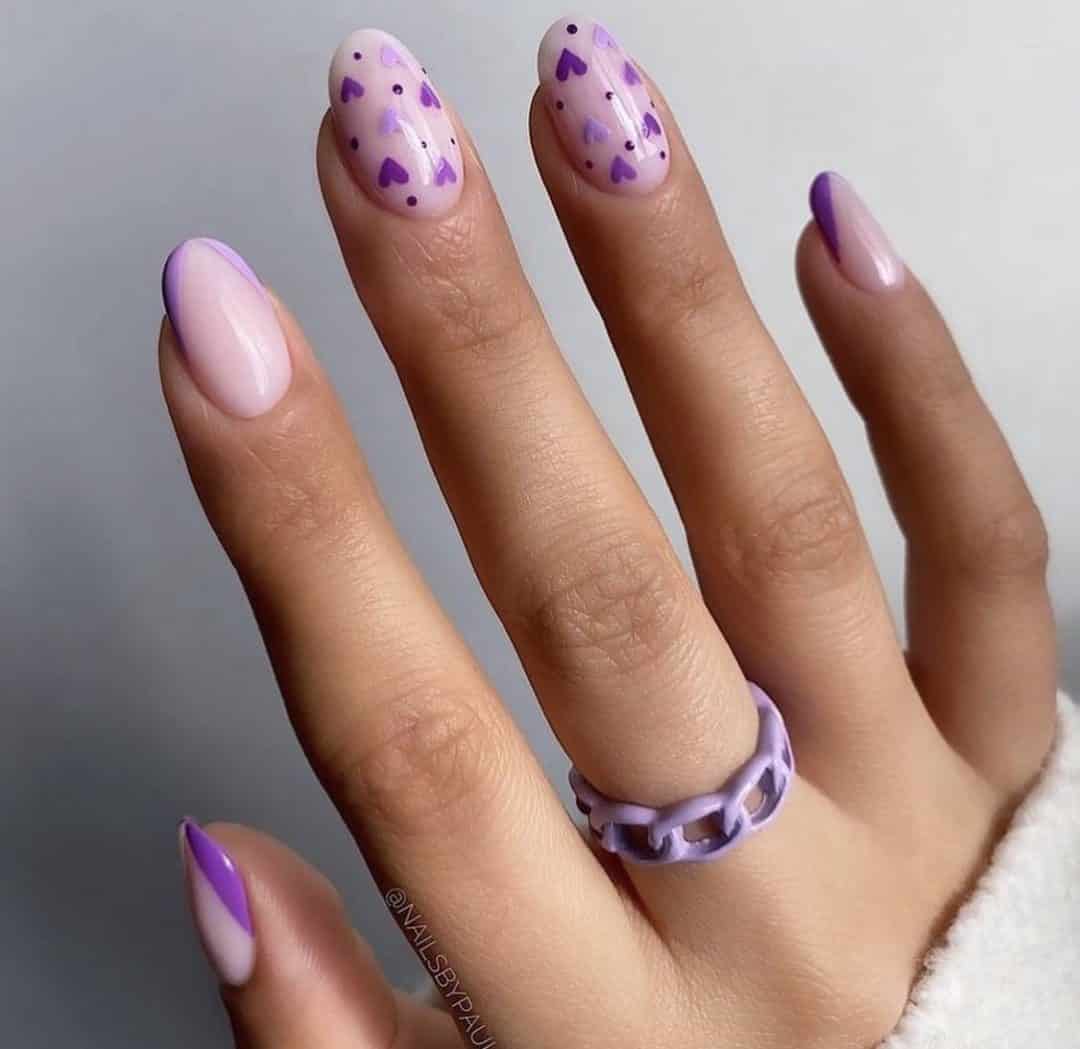 lavender nails acrylic