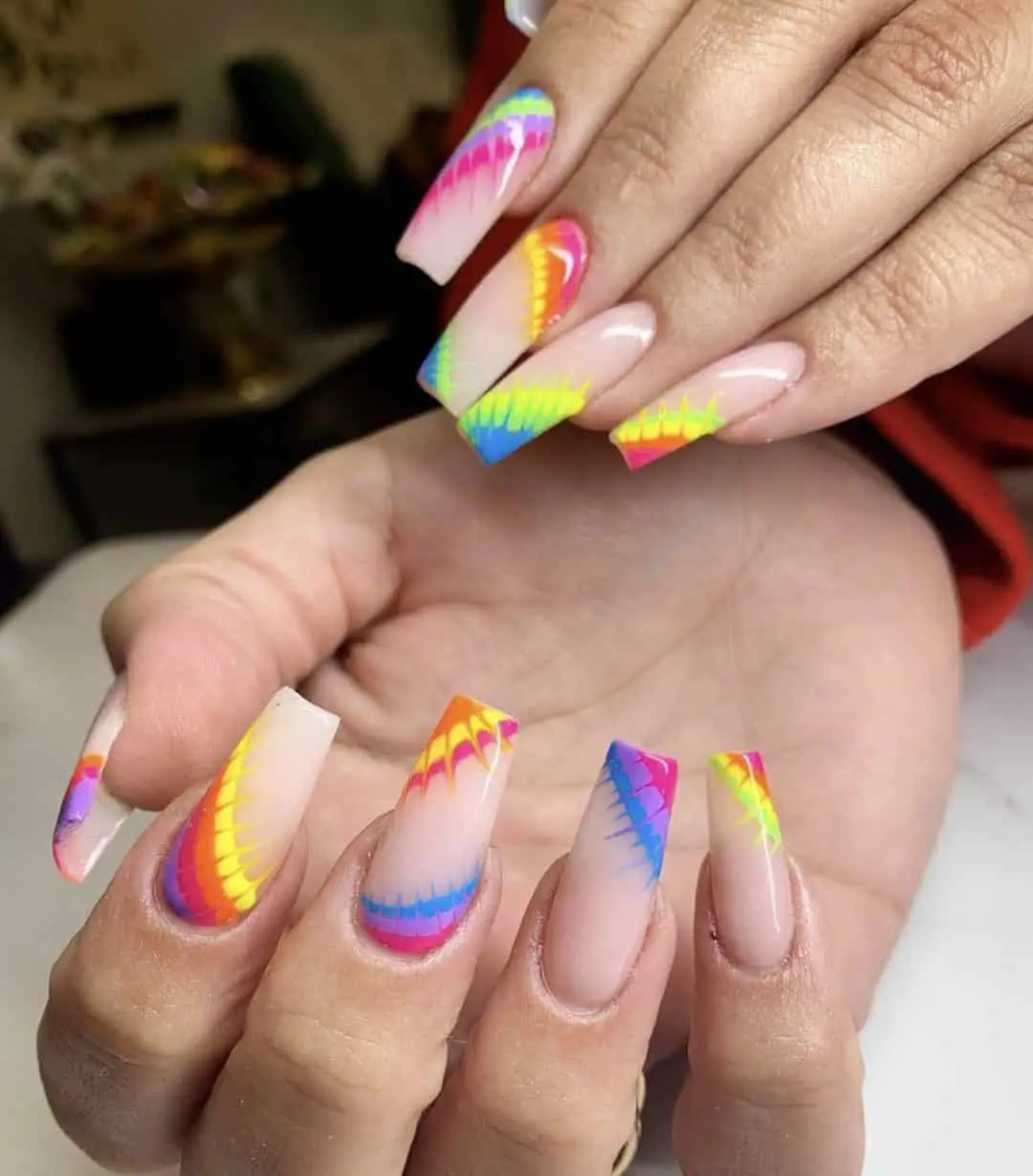 Rainbow Nail designs 