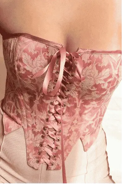 pink lace up corset top