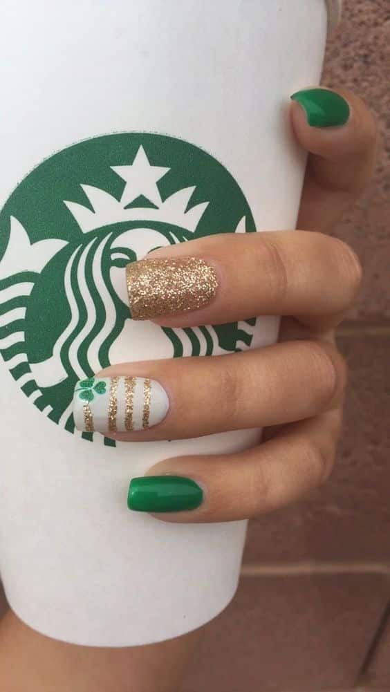 St. Patricks Day nail designs 