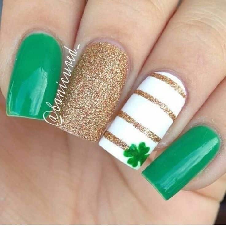 St. Patricks Day nails 