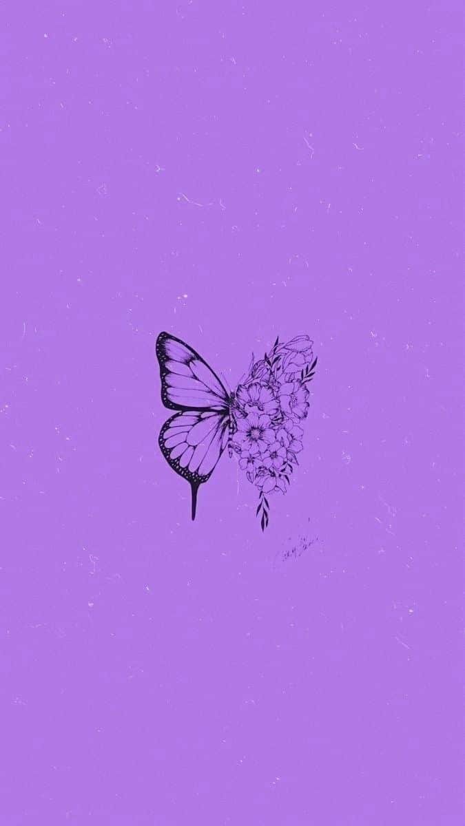 butterfly purple wallpaper 