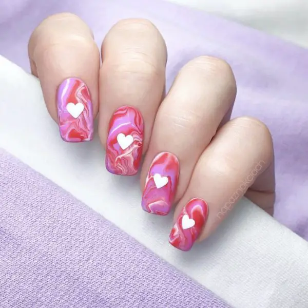 30 Cute Heart Nail Designs In You Need To Try 2022. - HONESTLYBECCA