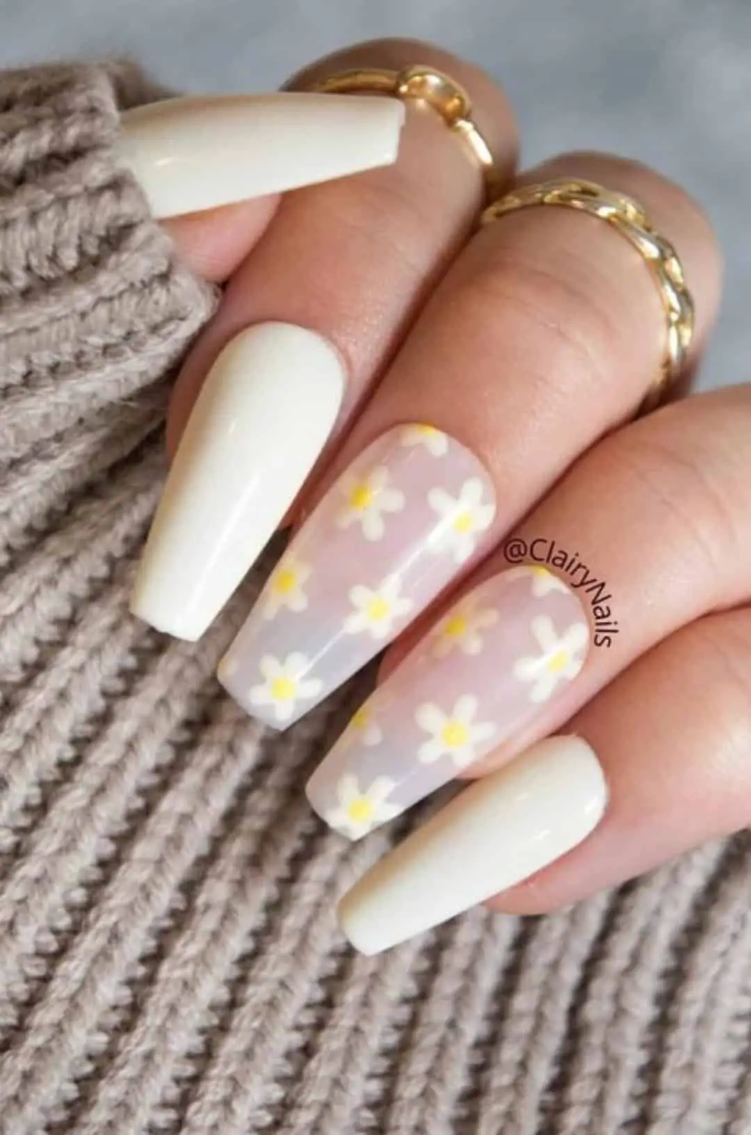 daisy nail inspirations