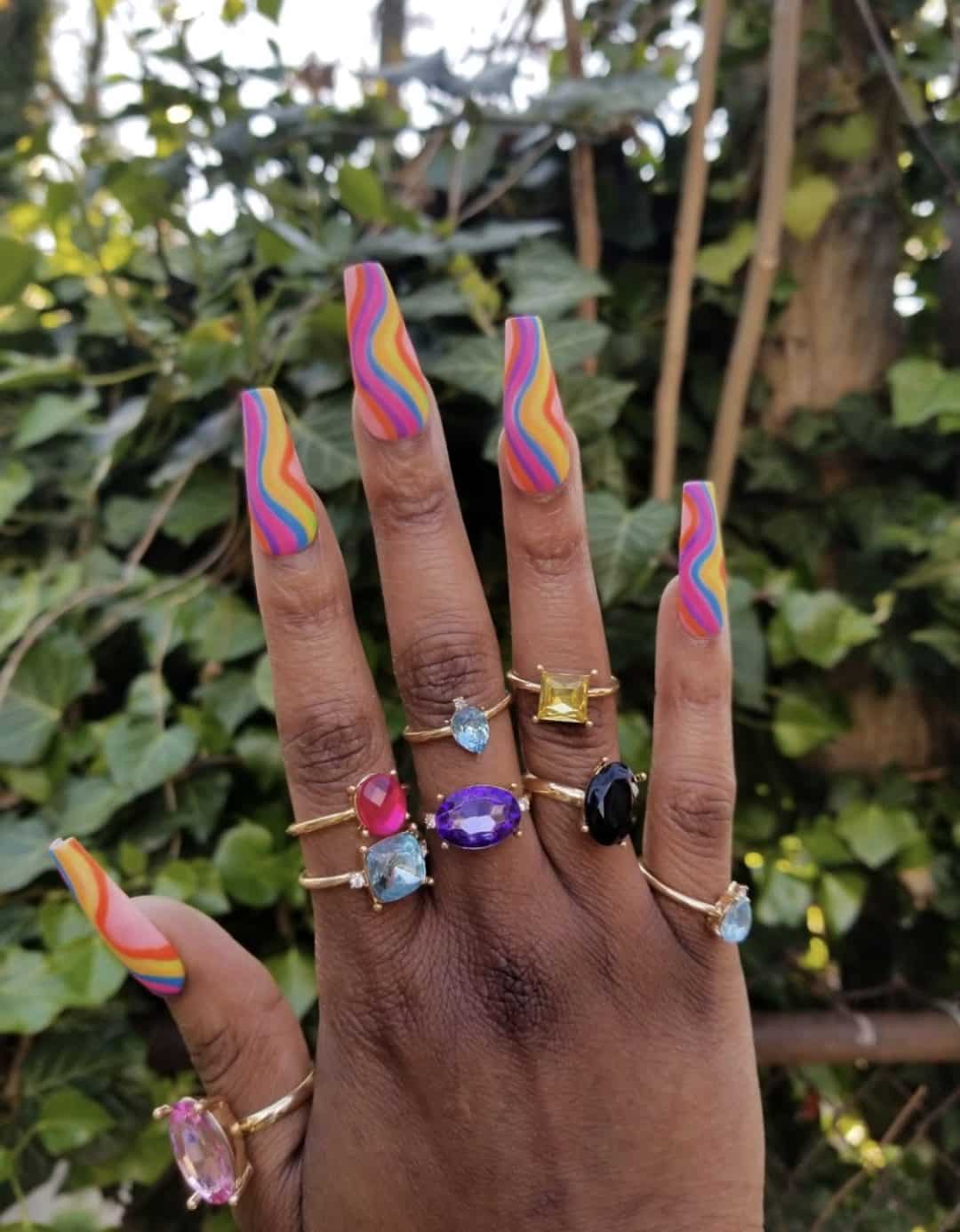 Rainbow Nail designs