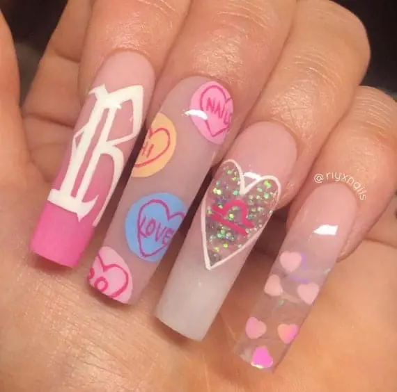 Boyfriend initials nails