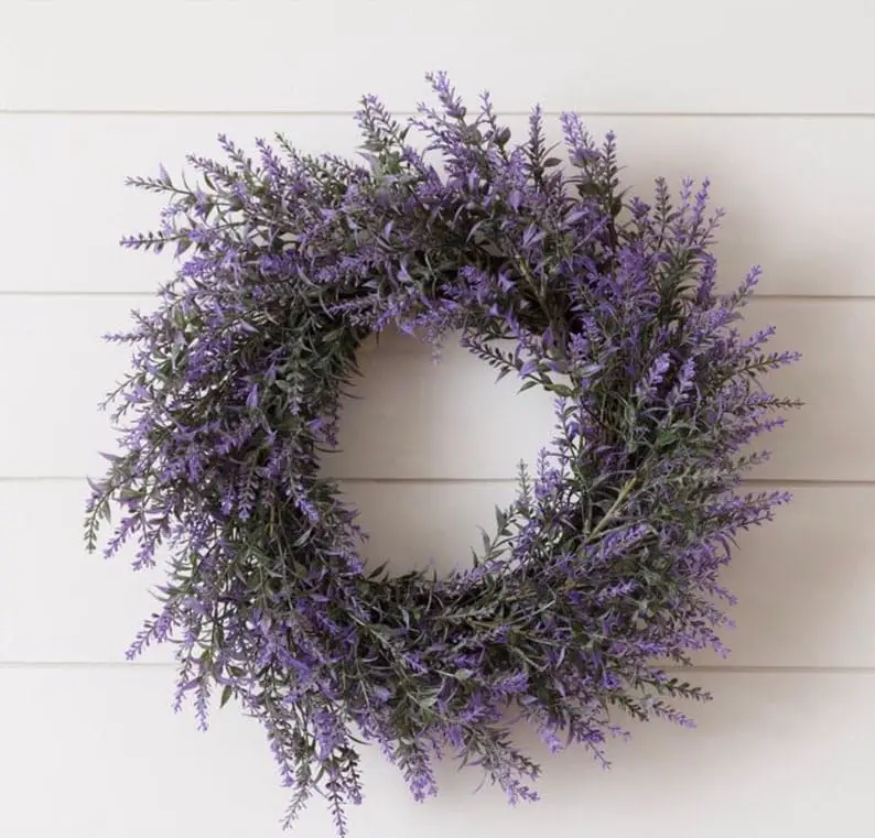lavender spring wreath