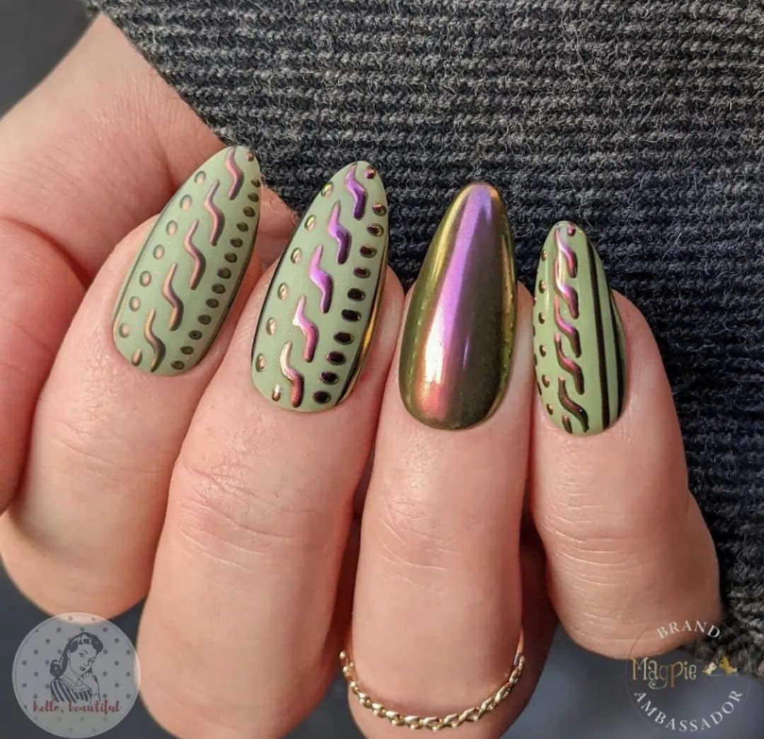 Sweater Nail Designs