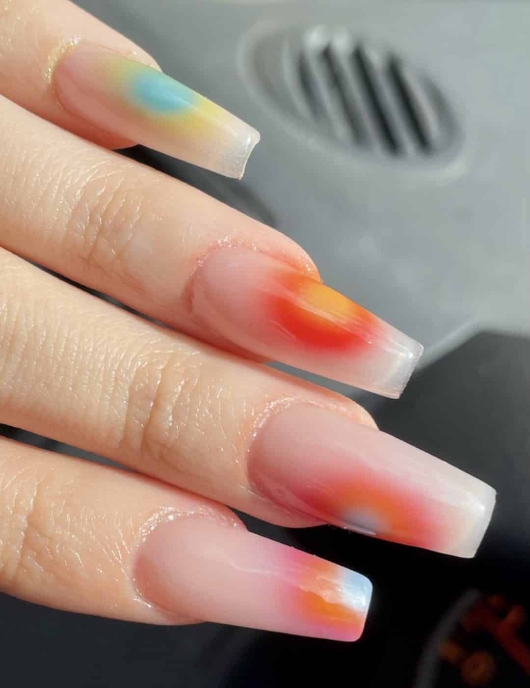 pride nails rainbow